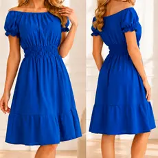 Vestido Ciganinha Dunas Rodado Moda Evangelica Liso Lastec na Cintura