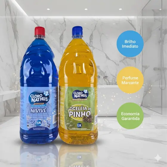 Kit 2 Unds 1 Gel Limpeza Profunda 1.9L + 1 Aromatizante 1.9L – Casa Limpa & Perfumada!