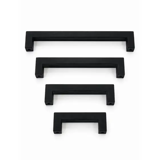 Puxador Plástico para Móveis Guarda roupa  Armário Gaveta Preto/Branco Rosca Metálica  Com Parafuso