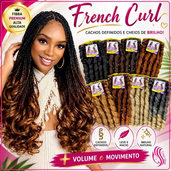 French Curl Pontas Onduladas Fibra Premium Tranças Box Braid Twist – Cherey & African Beauty