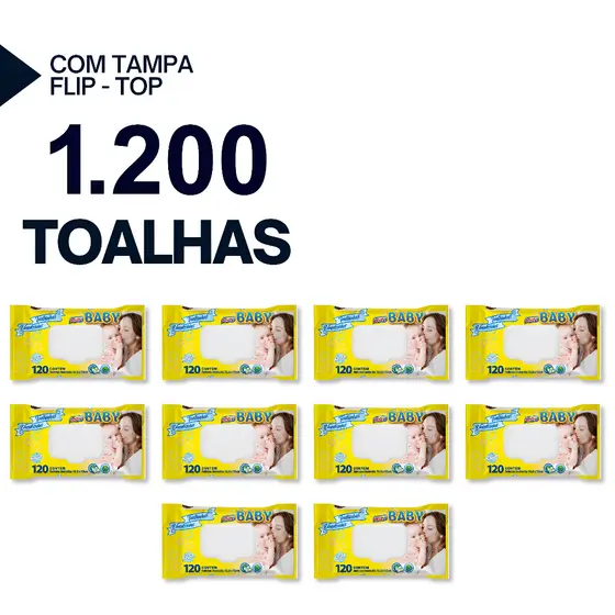 Kit 1200 Toalhinhas Umedecidas Use It Premium Lenços Toalhas