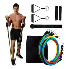 Kit 11 Elástico Extensor Exercício Fisioterapia Ditap Variedades Academia Em Casa Treino Completo