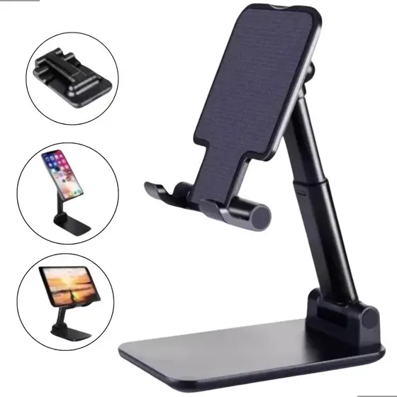 Suporte De Mesa Ditap Variedades Ajustável Universal Para Celular E Tablet Escritório Dobrável