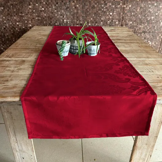 Caminho Trilho De Mesa 1 unidade - 1,40m X 0,45m Decorativo Jacquard Diversas Cores
