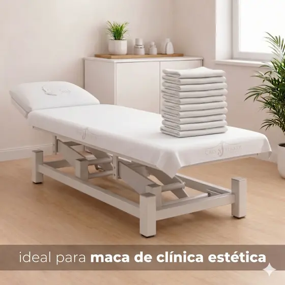 Kit 10 Lençóis para Maca 400 Fios Sem Elástico 2,30x0,90m Atacado para Clínicas, Estética, Massagem