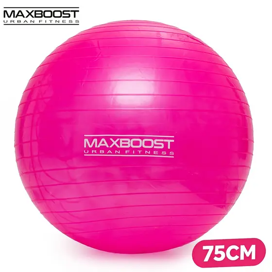 Bola Pilates 75cm Maxboost Fitness Ginástica Yoga Exercícios em Casa Academia e Fortalecimento Muscular