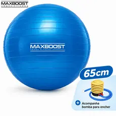 Kit Bola de Pilates Maxboost 65cm com Bomba de Ar Inclusa Fitness Yoga Treino Funcional Equilíbrio e Core
