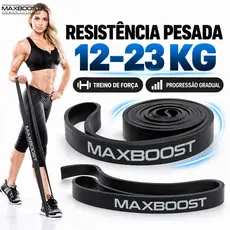 Elástico de Resistência Maxboost 12-23kg Faixa Elástica em Látex para Musculação Treino Funcional Academia