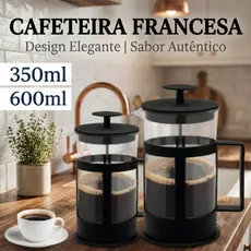 Cafeteira Prensa Francesa 350 - 600ml Café Expresso Chá Leite Cremoso Premium Manual Vidro Resistent