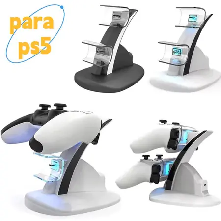 Base Carregador Para 2 Controles PS5,Carregamento dupla,rápido e eficiente,ideal para jogadores