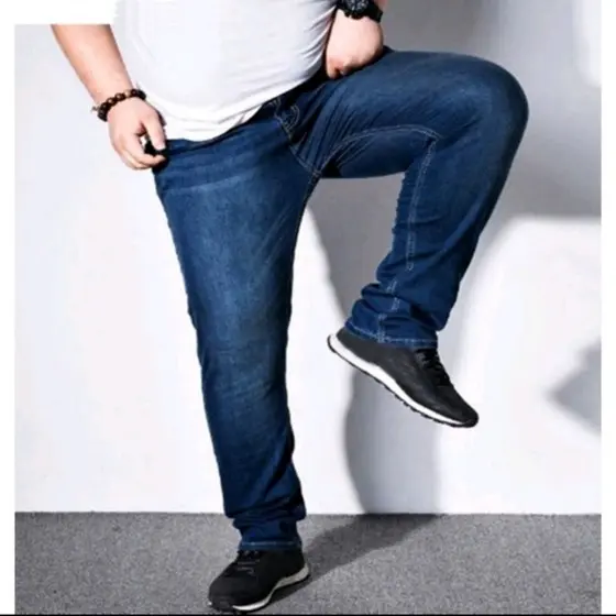 Calça Jeans Masculina Plus Size Básica C/Lycra 50 ao 56 Tendência Casual