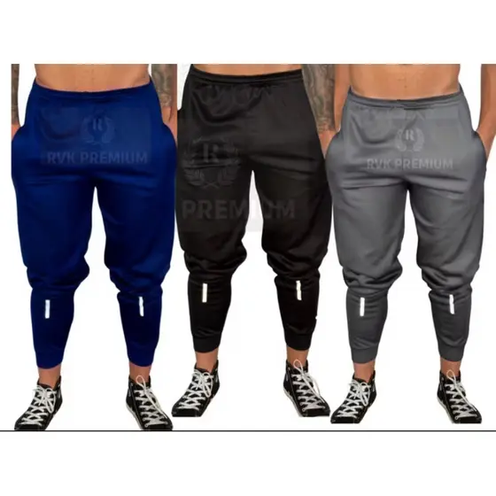Calça Jogger Esportiva Driy-Fit Masculina Corta Vento Com Bolso Tradicional Tendência Casual