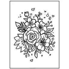 Desenho de Flores para Colorir 100 Unidades