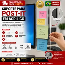 Suporte de monitor para blocos de notas, anotação, lembrete