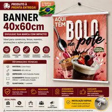 Banners para comércio 40x60 cm Prontos sem personalização