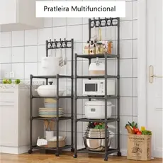 Prateleira Multifuncional Estante com Rodinhas Organizador Armazenamento para casa