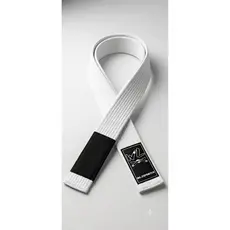 Faixa BRANCA BJJ Jiu Jitsu Grossa 6 costuras Ponta Preta