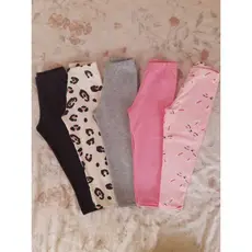 Kit 5 ou 3 calças legging infantil cotton menina atacado