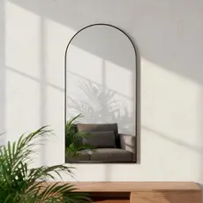 Espelho Clássico Vitral 110x50cm Parede Corpo Inteiro Sala Quarto Decorativo Bancada Moderno Couro