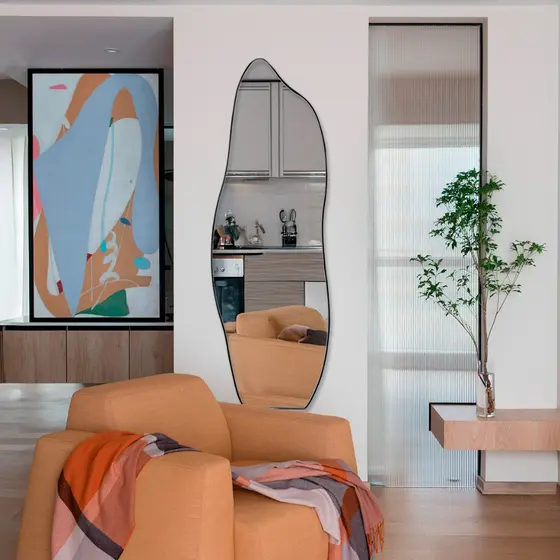 Espelho Grande de Corpo Inteiro Flame 150x50cm de Parede Para Closet Quarto Banheiro Sala Hall Decorativo