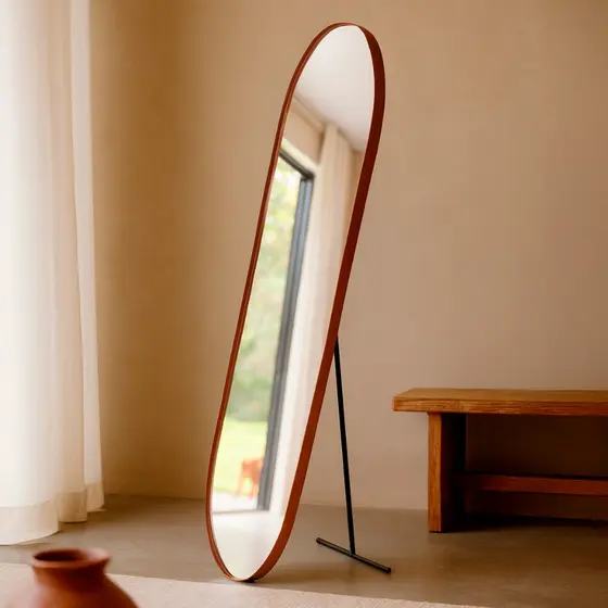 Espelho De Chão Pílula 36x146cm Para Banheiro Sala
