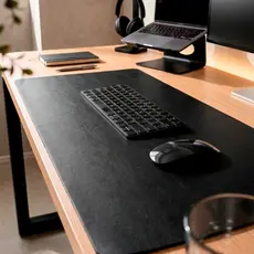 Mousepad 90x40 Desk pad Mouse Pad Grande Couro Antiderrapante Notebook Mouse Pad Preto