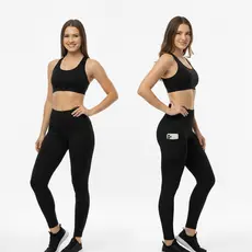 Calça Legging Suplex com Bolsos Cintura Alta