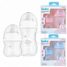 Kit 2 Mamadeiras Buba Anticólica 120/270ML Bico Pétala Silicone Macio Easy Flow Antivazamento