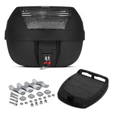 Baú Bauleto Para Motocicleta 28 Litros Modelo Smart Box Automotivo Trava De Segurança Preto com Lente Cristal - Pro Tork