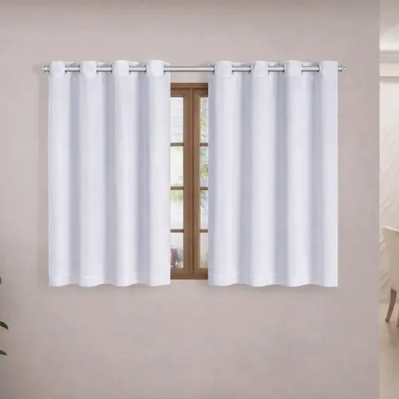 Cortina Blackout PVC com Voil Liso 2,00x1,40 Janela