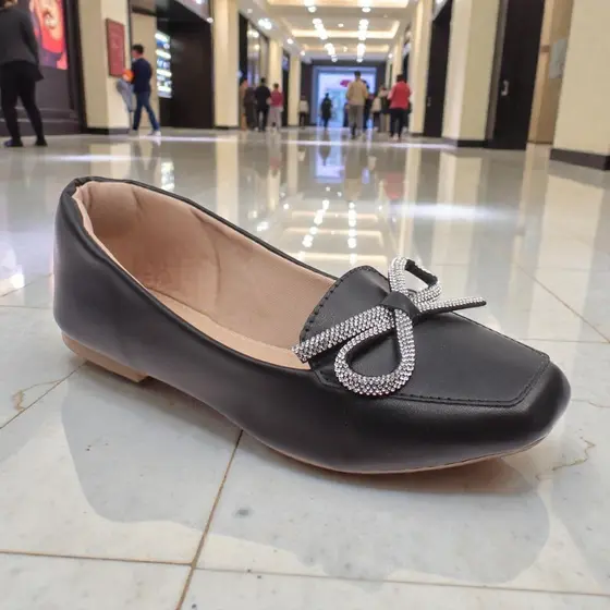 Mocassim Feminino com Laço Strass Confortável | Sapatilha Elegante Trabalho Macia 34 ao 40