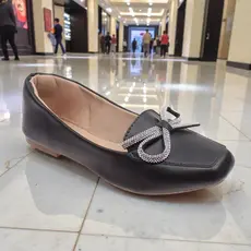 Mocassim Feminino com Laço Strass Confortável | Sapatilha Elegante Trabalho Macia 34 ao 40