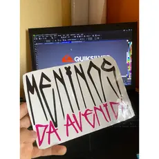adesivo meninos da avenida/adesivo de recorte