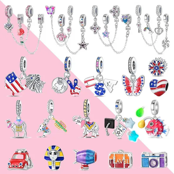 100% S925 prata corrente de segurança pulseira charme compatível pulseira DIY jóias fazendo presente aniversário