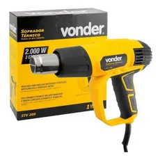Soprador Térmico Vonder 2000w Profissional 550º C/ 3 Estágios Pistola Alta Temperatura + Acessórios