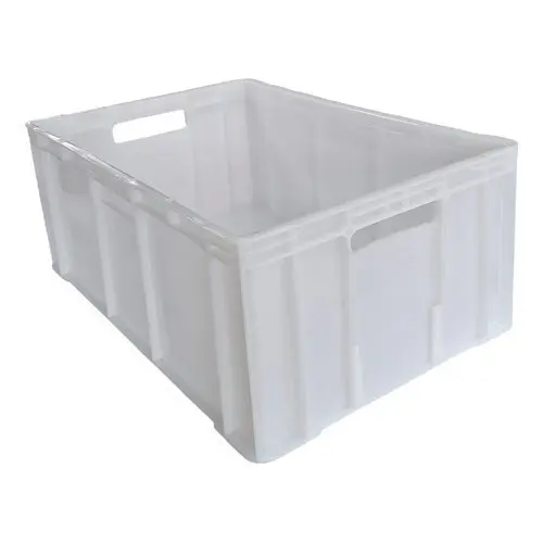 4 Caixa Fechada Congelamento Bandeja Câmara Fria 45 L Branca 60x40x24cm Contentor Plástico Açougues