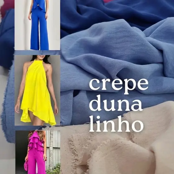 Tecido Crepe Duna linho por metro-2m x 1,50m- tecido moderno e diferenciado ,desenvolvido para seu conforto