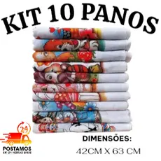 Panos De Prato copa grande 100% algodão bainha 4 lados 0,42cmX0,63cm estampas sortidos cozinha