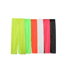 Calça Estilo Saída de Praia Arrastão Redinha e Flores Cores Neon