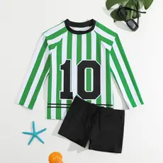 HT VEST Conjunto Infantil Masculino de Praia - Camisa UV e Shorts Estiloso 2024 I3115