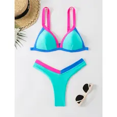 HT VEST CONJUNTO BIQUINI CORES NEON MODA PRAIA 2024 XX524