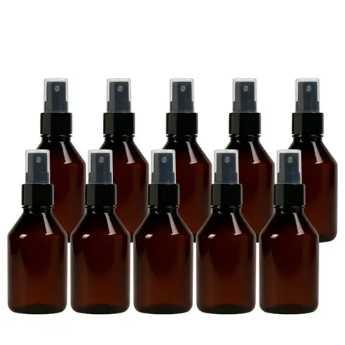 50 Frasco em PET âmbar com válvula Spray - 100 ml