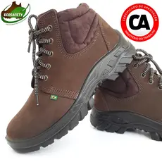 Botina bota De Segurança Nobuck Bico De Pvc ecosafety CA Epi