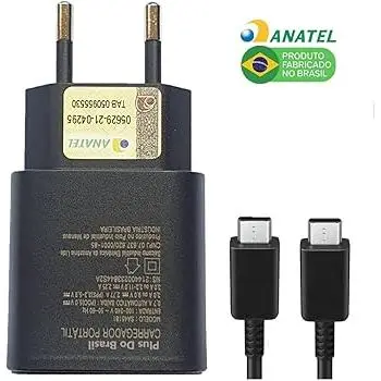 Tipo C Carregador Compatível de 25w Turbo Compatível Galaxy S22+ Plus