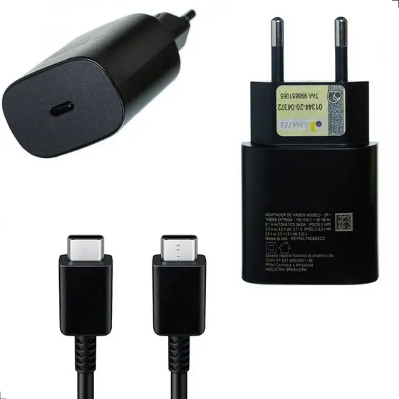 Tipo C Carregador de 25w Turbo Compatível Galaxy S22