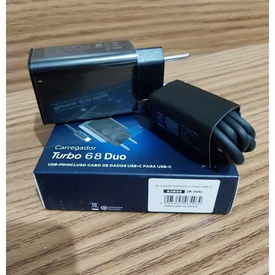 Carregador USB Tipo C 68W Turbo Compatível Moto G54