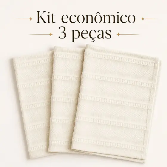 Kit com 3 Tapetes Capachos para Entrada, Cozinha ou Banheiro algodão