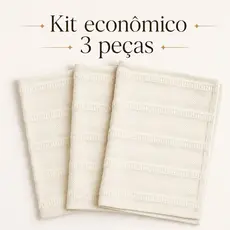 Kit com 3 Tapetes Capachos para Entrada, Cozinha ou Banheiro algodão
