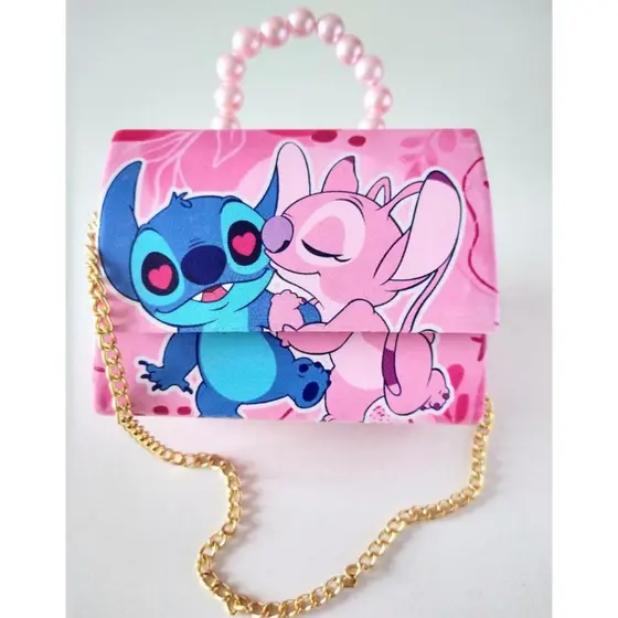 BOLSA INFANTIL BLOGUEIRINHA TRANVESSAL E ALÇA DE MÃO