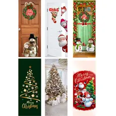 Capa Decorativa de Natal para Porta Decoração Festiva para Casa